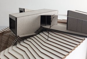 Víkendový dům nad lomem, BLOK architekti, model