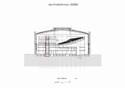 AP ATELIER, Multifunkční aula Gong, řez – foto