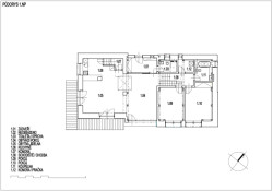 Půdorys 1.NP (Rodinný dům v Plavech v Podkrkonoší, Jan Mutl)