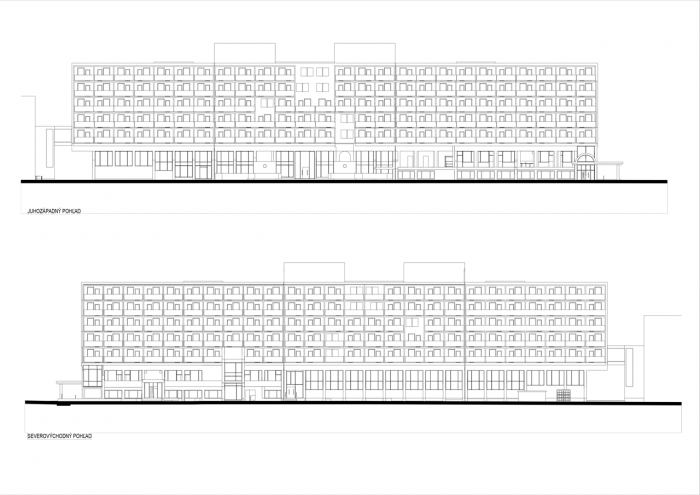 Compass Architekti, Polyfunkčný objekt Miletičova 5, pohledy, původní stav – foto