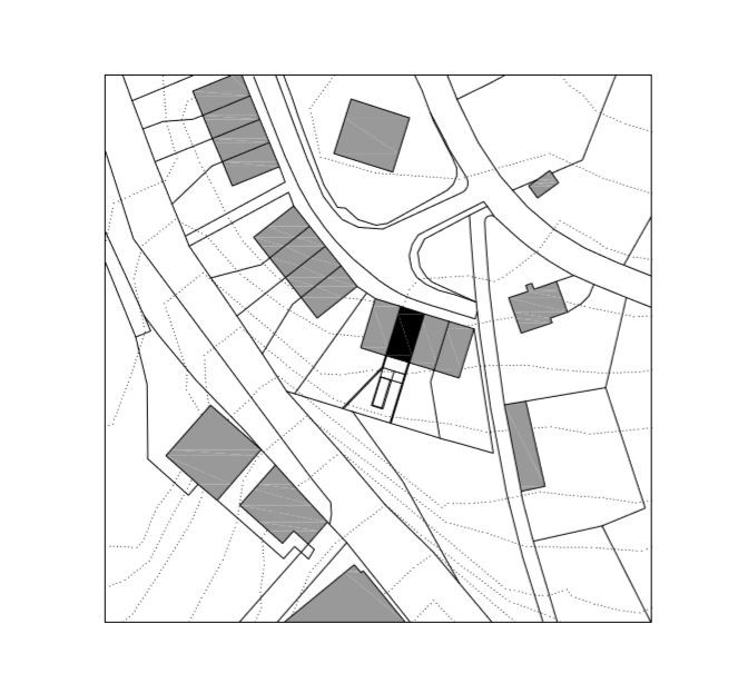 Přestavba řadového domu, situace, Stempel & Tesar architekti