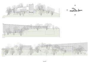 Saya Park, pohledy na umělecký pavilon, Alváro Siza, Carlos Castanheira