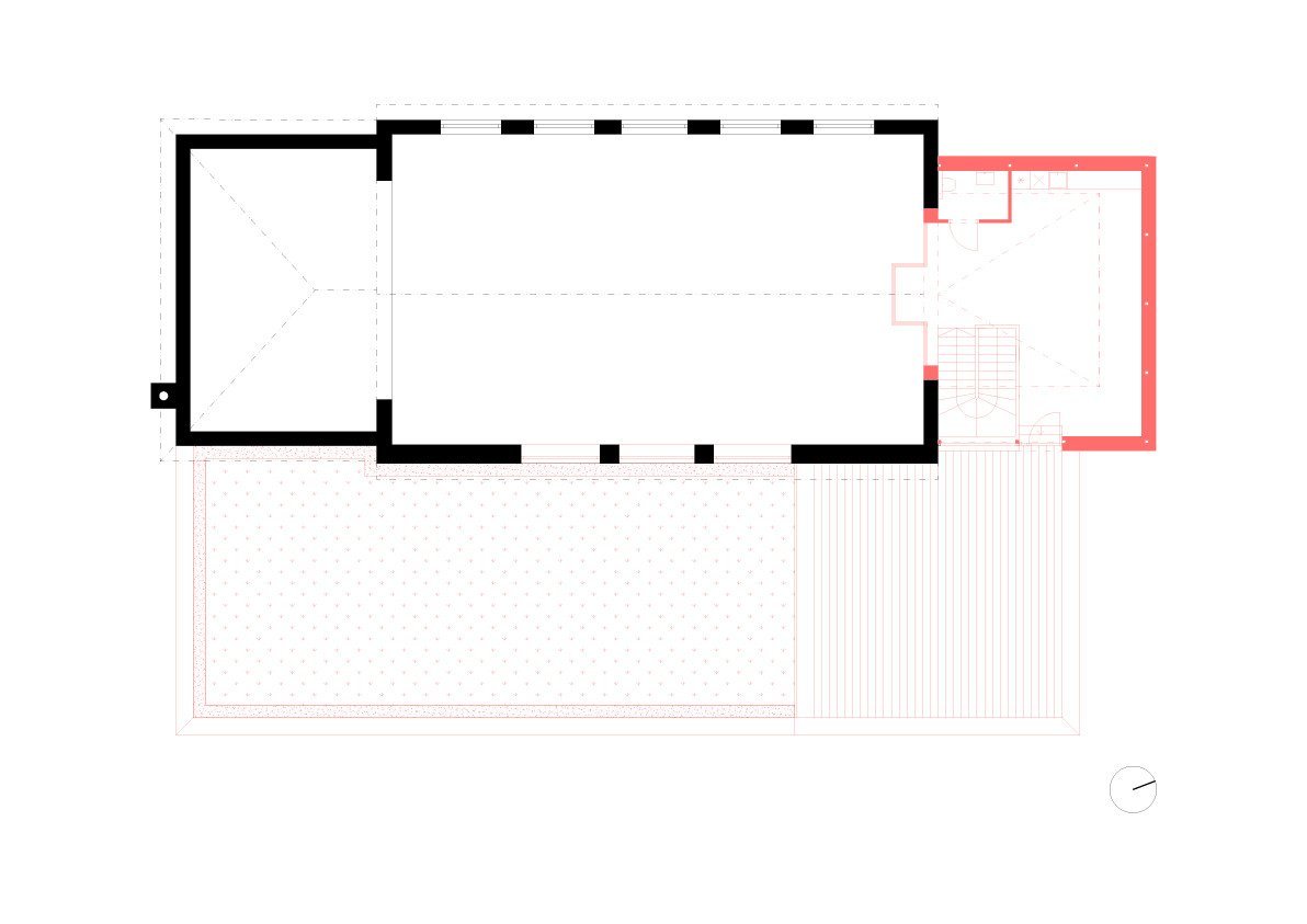 Sokolovna ve Veverských Knínicích, studio New Work