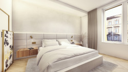 Interiéry bytů v rezidenci U Milosrdných od studia KarlinBlok