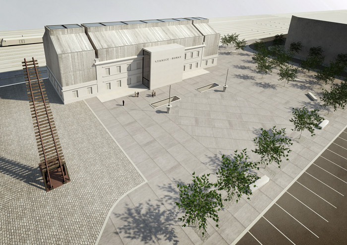 Revitalizace nádraží Bubny na Památník ticha, vizualizace, ARN Studio