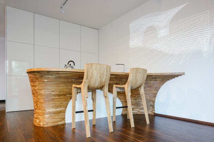 Interiér bytu v Letňanech za využití parametrického designu, Archistroj