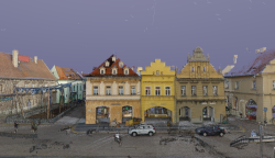 Žatec, Náměstí Svobody s nejmenší chmelničkou na světě