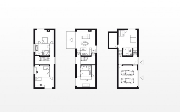 Rodinný dům v Chrustenicích, Refuel works / Zbyněk Ryška, Jan Skoupý, půdorys