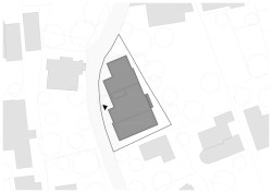 Rekonstrukce bytu a bytového domu Nový Svet, ARCHITEKTI mikulaj & mikulajová - Situace bytového domu