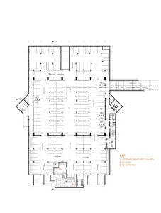 City Campus Ostrava, Zázemí sportu a behaviorálního zdraví, ATELIER SIMONA GROUP: Půdorys 1PP