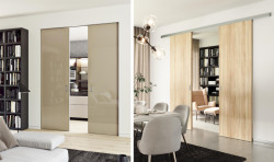 Posuvné dveře MASTER ve stavebním pouzdru a v posuvu JAP