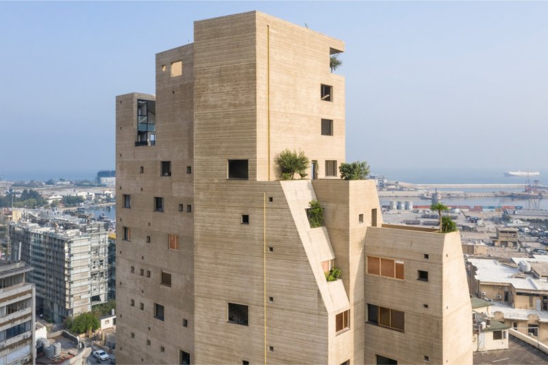 Bytový dům od architektky Lina Ghotmeh v Bejrútu v Libanonu