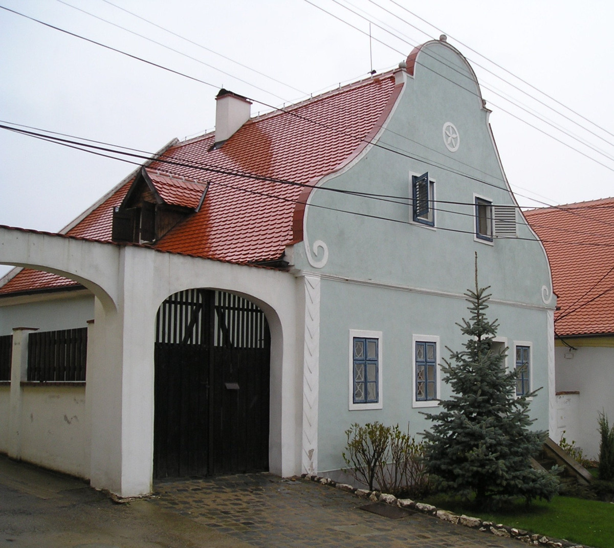 Dům čp. 49 v Pavlově, který je dohledatelný na mapě.