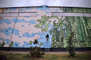 Velkoformátový mural art Kosmos, Michal Škapa