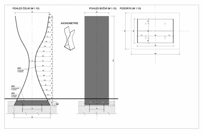 Pietní místo Kunčí, Med Pavlík architekti/ Lukáš Pavlík, Tomáš Med, Josef Odvárka, detail kalichu