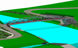 Příklad izometrie mostu ve Štěnovicích, STATICITY.