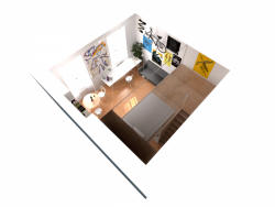 0,5 Studio, Byt I. P. Pavlova, vizualizace – foto