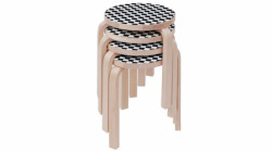 Redesign stoličky Stool 60, kolaborace Artek a Supreme.