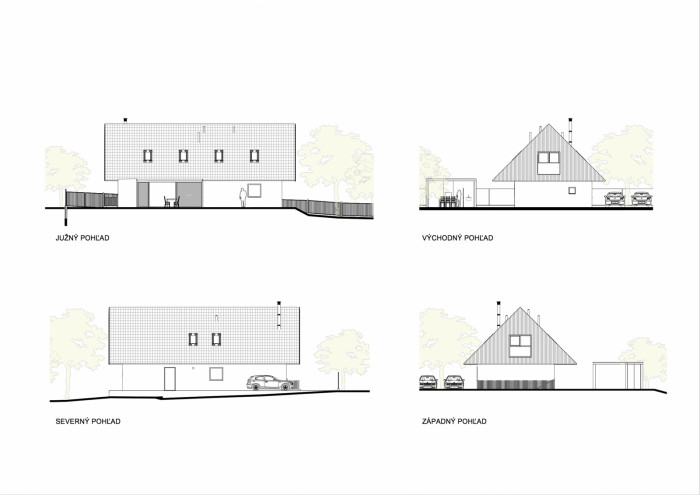 Chata Z, COMPASS architekti / Matej Grébert, Miroslava Gašparová, Roman Čambál, Peter Dostál, Juraj Benetin, pohledy