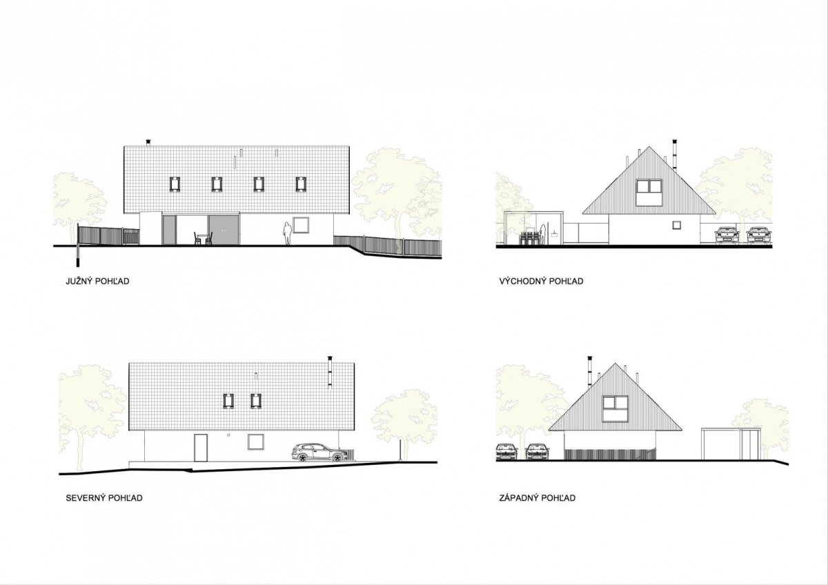 Chata Z, COMPASS architekti / Matej Grébert, Miroslava Gašparová, Roman Čambál, Peter Dostál, Juraj Benetin, pohledy
