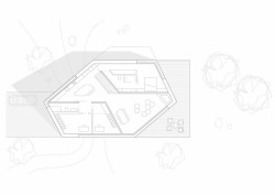 Rodinný dům E20, půdorys 1. NP, Steimle Architekten BDA