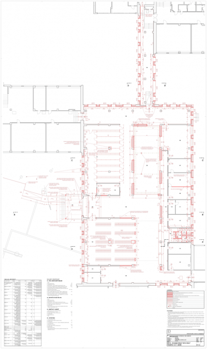 Projekční ateliér David, Rekonstrukce ZŠ a MŠ Helsinská, půdorys 1. NP - foto