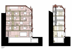 168 Upper Street, řez, Amin Taha + Groupwork