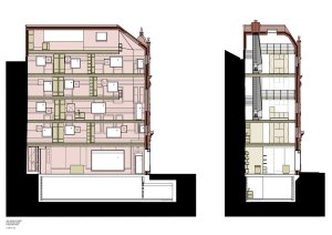 168 Upper Street, řez, Amin Taha + Groupwork