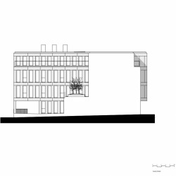 Polyfunkční dům Kvítková, západní pohled, Chládek architekti