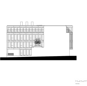 Polyfunkční dům Kvítková, západní pohled, Chládek architekti