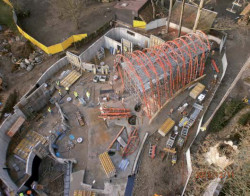 Tropický pavilon v ZOO Jihlava, postup výstavby bednění a betonáže – foto