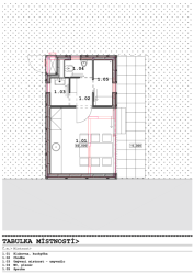 Půdorys zázemí tenisového klubu ((Zázemí tenisového klubu ve Studenci, ateliér CHRAMA)