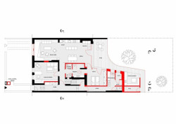 studio AEIOU, Rekonstrukce rodinného domu v Brně, půdorys – foto