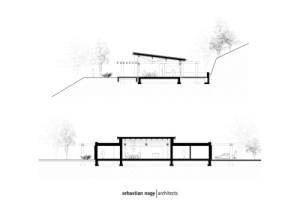 Řezy (Villa VICUS v Nitře; sebastian nagy architects)