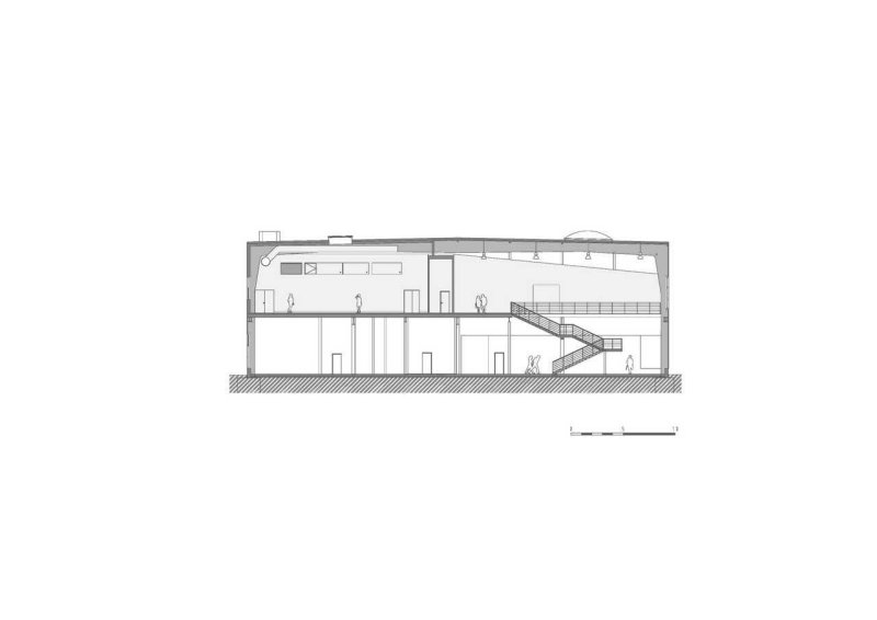 PROGRES ATELIER, Kongresový sál PVA EXPO Praha, řez podélný – foto