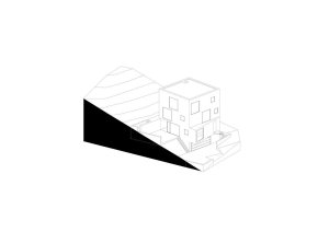 plusminusarchitects, Rodinný dom Dlhé Diely, Bratislava, axonometrie – foto