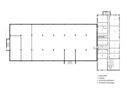 Compass Architekti, Administratívno skladový areál Sliačska, půdorys 2. NP – foto