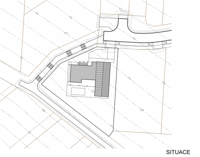ROSA architekt, RD Červený kopec II, situace - foto