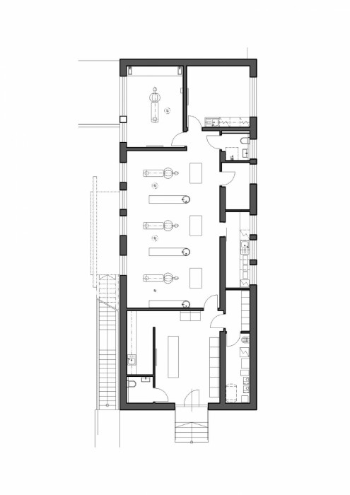 Dentální klinika myTREEDK v Opavě, QARTA Architektura / David Wittassek, půdorys