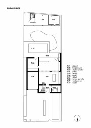 Rekonstrukce rodinného domuv Pardubicích, půdorys 1NP, OK PLAN Architects