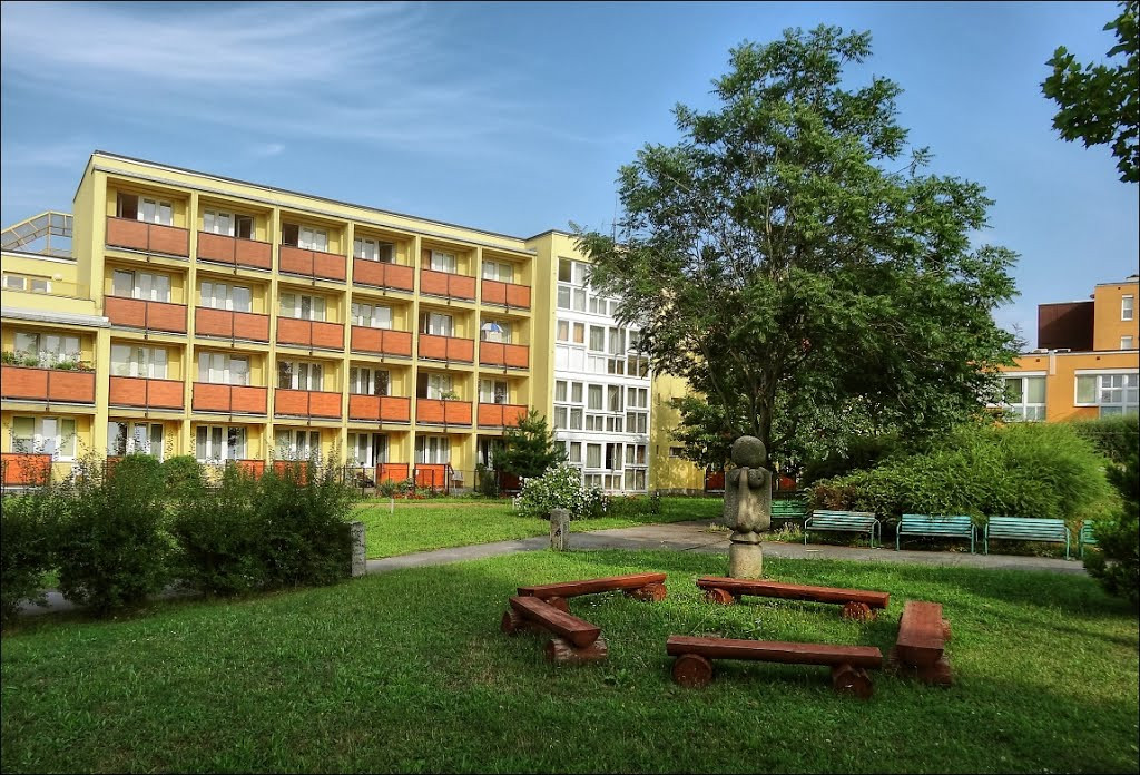 Geriatrický komplex v Praze-Malešicích, Vlado Milunić a Jan Línek, 1974–1985