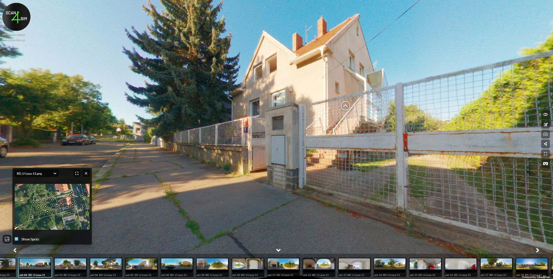 Ukázka virtuální prohlídky od SCAN4BIM