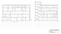 ov-a, Rekonstrukce a dostavba administrativní budovy Verona, řezy – foto