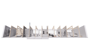 Návrh šikmé fasády (Dům se šikmou fasádou; Papundekl architekti)