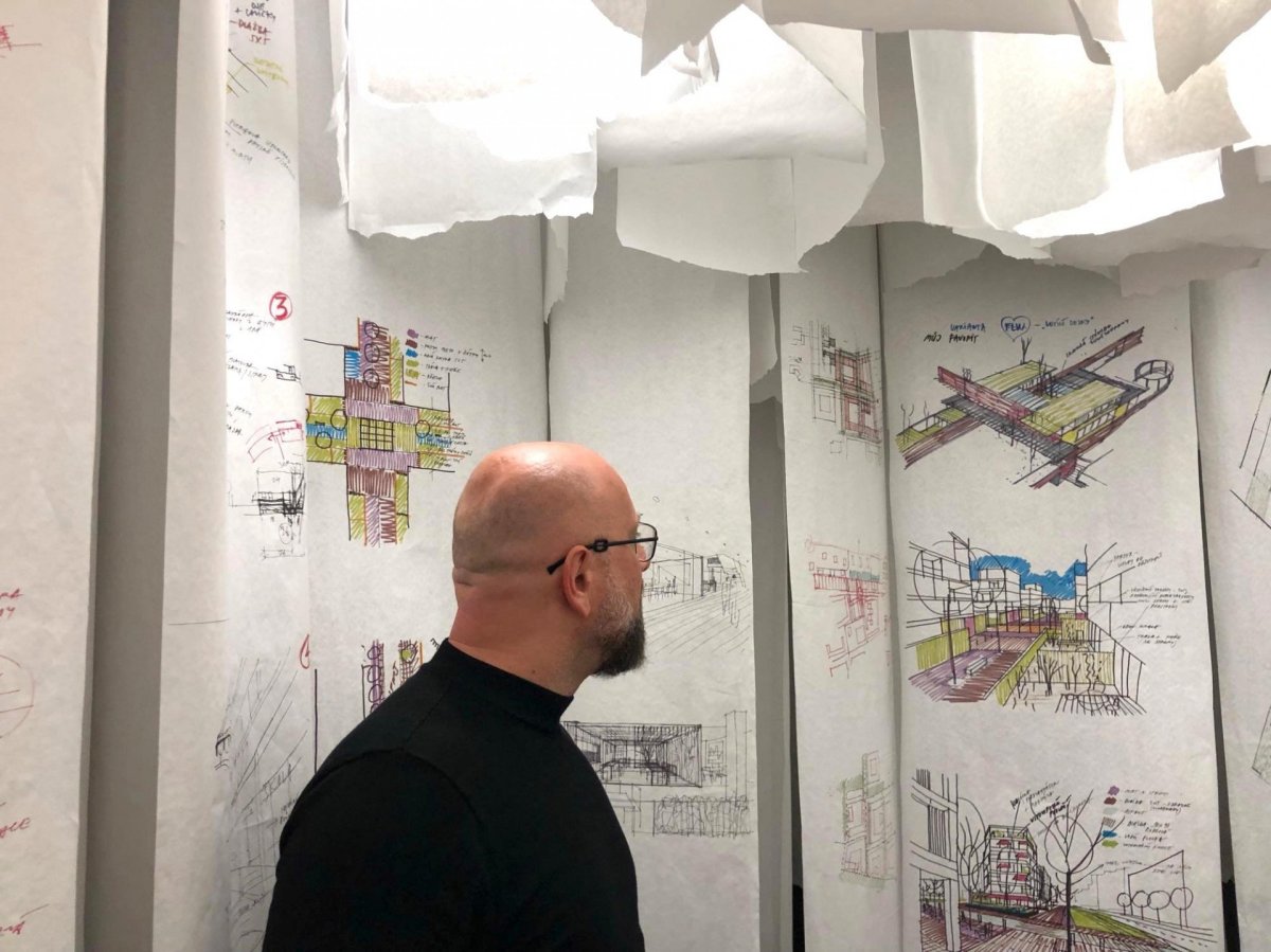 Výstava ateliéru A69 v Galerii Jaroslava Fragnera CLOUD 69 - MRAKY PRÁCE. Foto: Matěj Beránek