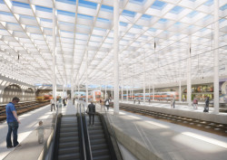 Dopravní terminál Smíchov, A69 architekti. Vizualizace: DOUSEK-ZÁBORSKÝ