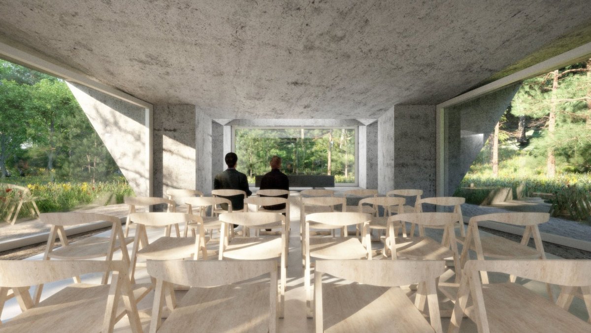 Vítězem soutěže na novou smuteční síň v Týnci je studio Ivan Kroupa architekti