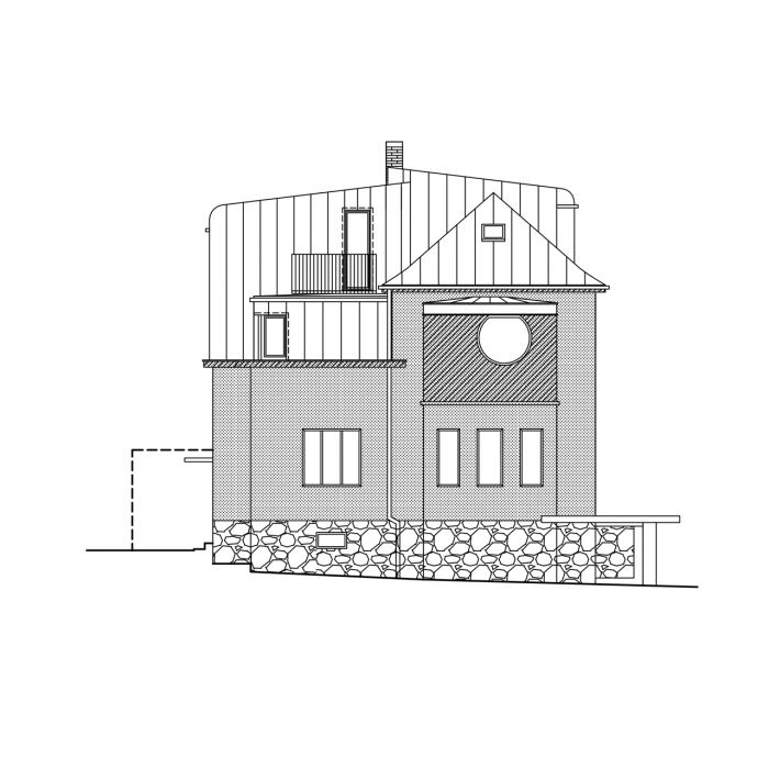 třiarchitekti, Stavební úpravy RD v Říčanech u Prahy, pohled jihozápadní – foto