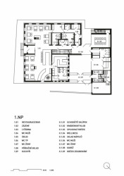 Chata Hradečanka, půdorys 1NP, OK PLAN ARCHITECTS