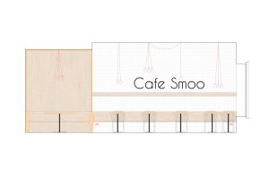 Interiér Cafe Smoo v Příbrami, pohled, Michael Karnet